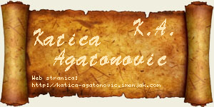 Katica Agatonović vizit kartica